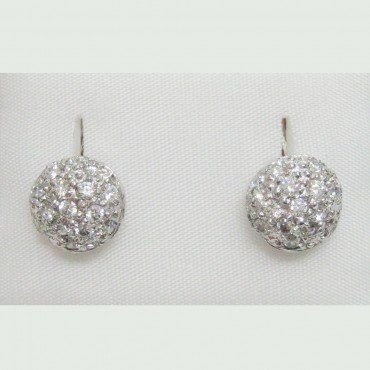 PENDIENTES ORO BLANCO PIEDRA