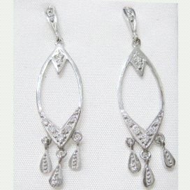 PENDIENTES ORO BLANCO PIEDRA