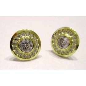PENDIENTES ORO AMARILLO PIEDRA