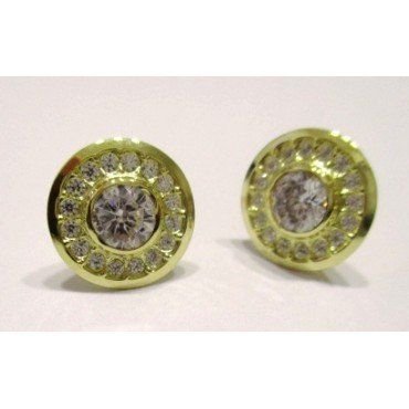 PENDIENTES ORO AMARILLO PIEDRA
