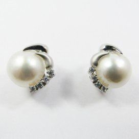 PENDIENTES BLANCO PERLA JAPONESA