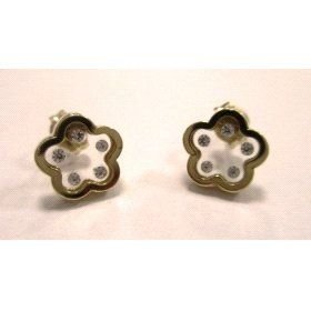 PENDIENTES NIÑA ORO AMARILLO PIEDRA