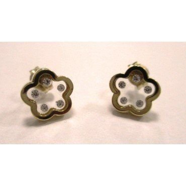 PENDIENTES NIÑA ORO AMARILLO PIEDRA