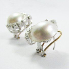 PENDIENTES BLANCO PERLA JAPONESA