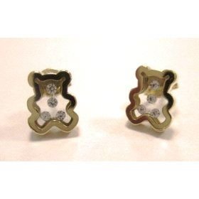 PENDIENTES NIÑA ORO AMARILLO PIEDRA