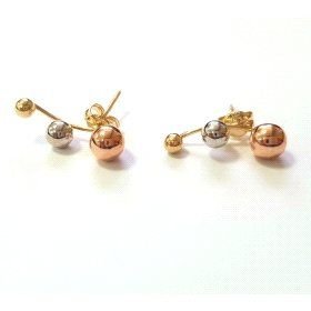 PENDIENTES ORO TRICOLOR