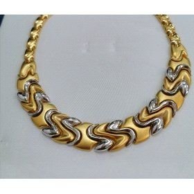 GARGANTILLA ORO BICOLOR ITALIANO LISO