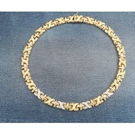 GARGANTILLA ORO BICOLOR ITALIANO PIEDRA