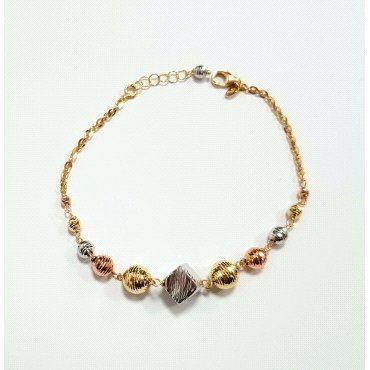 PULSERA SRA. ORO TRICOLOR