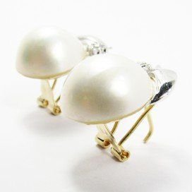 PENDIENTES BLANCO PERLA JAPONESA