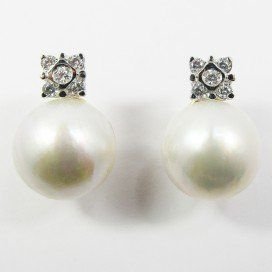 PENDIENTES BLANCO PERLA JAPONESA