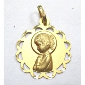 MEDALLAS VIRGEN NIÑA CALADA 18 M.M.                                   