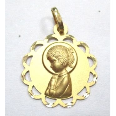 MEDALLAS VIRGEN NIÑA CALADA 18 M.M.                                   