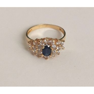 SORTIJA ORO AMARILLO PIEDRA                                           