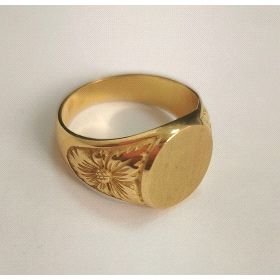 SELLO CABALLERO ORO AMARILLO SEMI HUECO                               