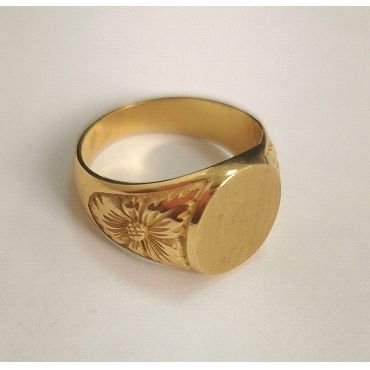 SELLO CABALLERO ORO AMARILLO SEMI HUECO                               