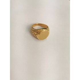 SELLO CABALLERO ORO AMARILLO SEMI HUECO                               