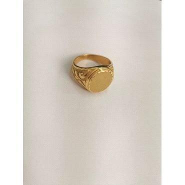 SELLO CABALLERO ORO AMARILLO SEMI HUECO                               
