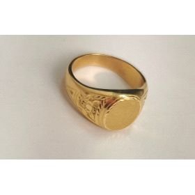 SELLO CABALLERO ORO AMARILLO SEMI HUECO                               