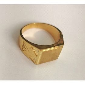 SELLO CABALLERO ORO AMARILLO SEMI HUECO                               