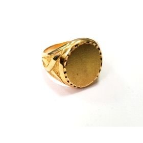 SELLO CABALLERO ORO AMARILLO SEMI HUECO                               