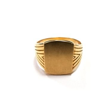 SELLO CABALLERO ORO AMARILLO SEMI HUECO                               