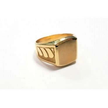 SELLO CABALLERO ORO AMARILLO SEMI HUECO                               