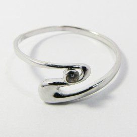 SORTIJA NIÑA ORO BLANCO PIEDRA