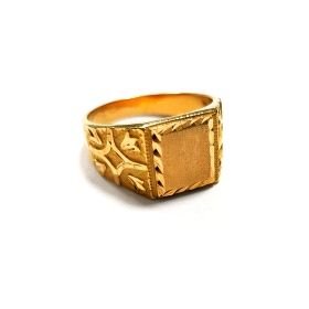 SELLO CABALLERO ORO AMARILLO SEMI HUECO                               