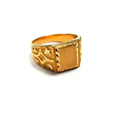 SELLO CABALLERO ORO AMARILLO SEMI HUECO                               
