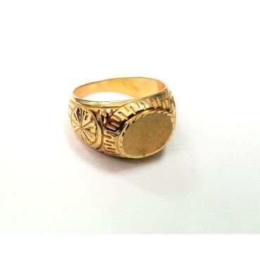 SELLO CABALLERO ORO AMARILLO SEMI HUECO                               