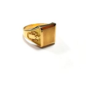 SELLO CABALLERO ORO AMARILLO SEMI HUECO                               