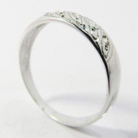 SORTIJA NIÑA ORO BLANCO PIEDRA
