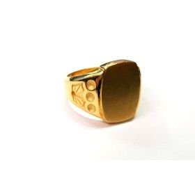 SELLO CABALLERO ORO AMARILLO SEMI HUECO                               