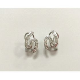 PENDIENTES ORO BLANCO PIEDRA                                          