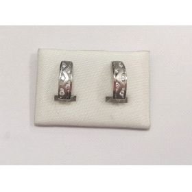 PENDIENTES ORO BLANCO PIEDRA                                          