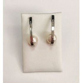 PENDIENTES NIÑA ORO BLANCO PERLA                                      