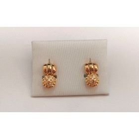 PENDIENTES ORO TRICOLOR PIEDRA                                        