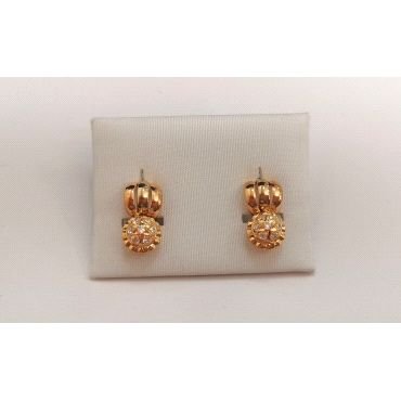 PENDIENTES ORO TRICOLOR PIEDRA                                        