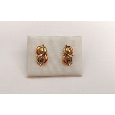 PENDIENTES ORO TRICOLOR                                               