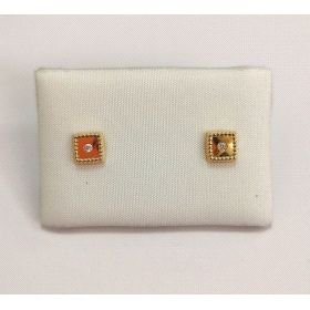 PENDIENTES NIÑA ORO AMARILLO PIEDRA                                   
