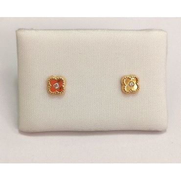 PENDIENTES NIÑA ORO AMARILLO PIEDRA                                   