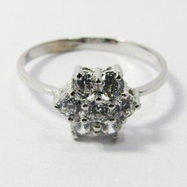 SORTIJA NIÑA ORO BLANCO PIEDRA