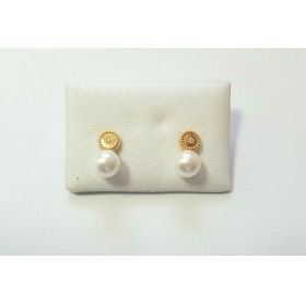 PENDIENTES NIÑA ORO AMARILLO PERLA                                    
