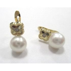 PENDIENTES NIÑA ORO AMARILLO PERLA                                    