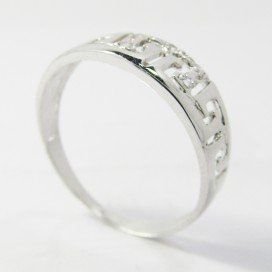 SORTIJA NIÑA ORO BLANCO PIEDRA