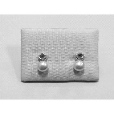 PENDIENTES NIÑA ORO BLANCO PERLA                                      
