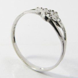 SORTIJA NIÑA ORO BLANCO PIEDRA