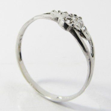 SORTIJA NIÑA ORO BLANCO PIEDRA