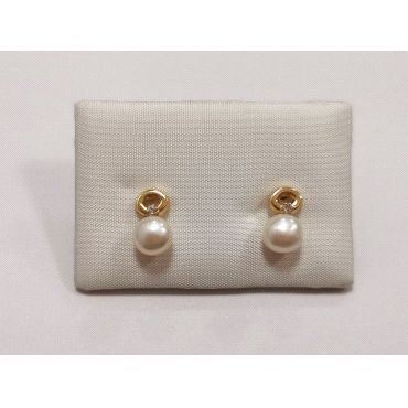 PENDIENTES NIÑA ORO AMARILLO PERLA                                    